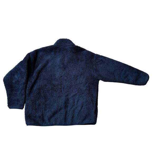 Victoria's Secret Pink Black Sherpa Full Zip Teddy Fleece Jacket Size L Cozy - Picture 7 of 14